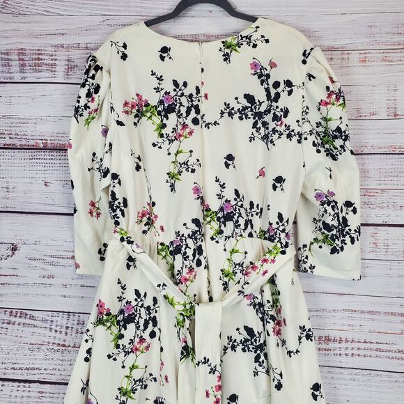 Danny and Nicole Maison Tara Floral Midi Dress Whimsy Fairy Garden Printed 22W - Picture 9 of 16